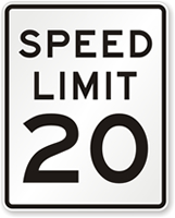 Modern Speed Limit Sign